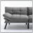 Cream Convertible Folding Modern Sofa Bed With Adjustable Armrest And Backrest For Small Spaces-1074237396