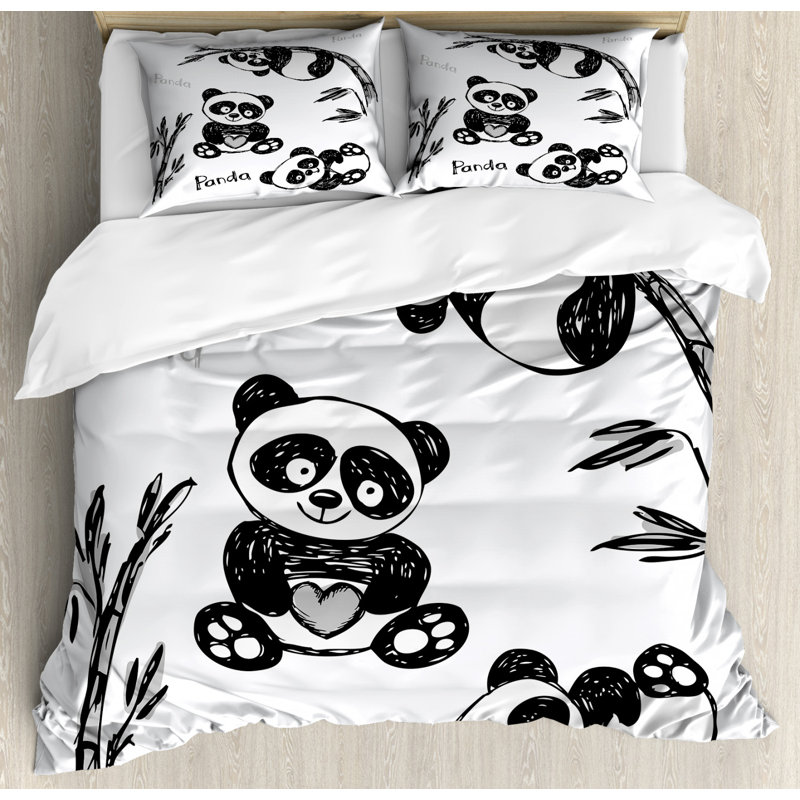 Holsey 350 TC Duvet Cover Set, 155 x 220 cm - 2 Pillowcases (80 x 80 cm)
