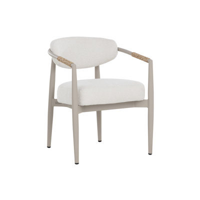 FAUTEUIL DE SALLE À MANGER MARita - GREIGE - crème Louis