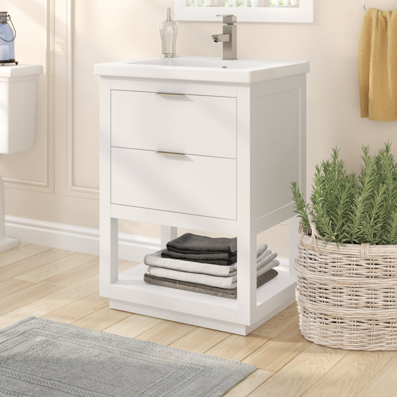 Ensemble de meuble-lavabo simple 24 po Eanes, Blanc