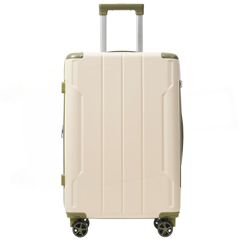 Valise rigide, valises en ABS léger et durable avec roues doubles, bagage de voyage à carreaux extensible de 28 pouces