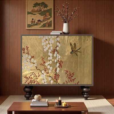 Chinese Retro Luxury Entryway Storage Cabinet