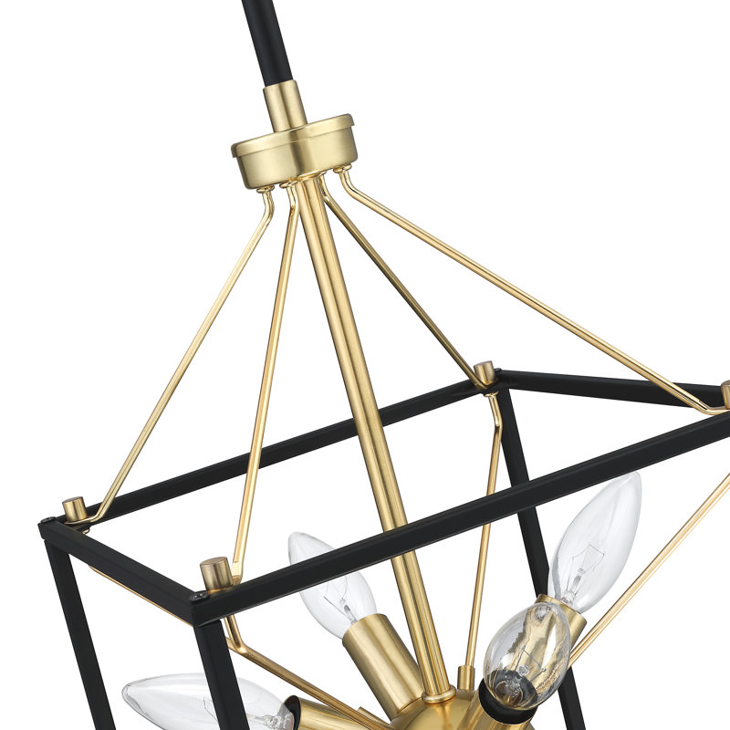 Luminaire suspendu carré / rectangulaire 9 lumières, H 18,8 po x l 10 po x P 10 po