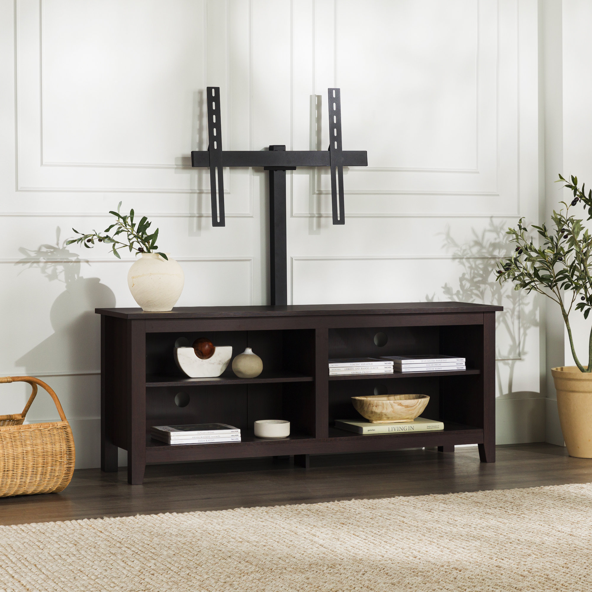 Union Rustic Sunbury TV Stand for TVs up to 65 with TV Mount Wayfair TV Stands Entertainment Centers