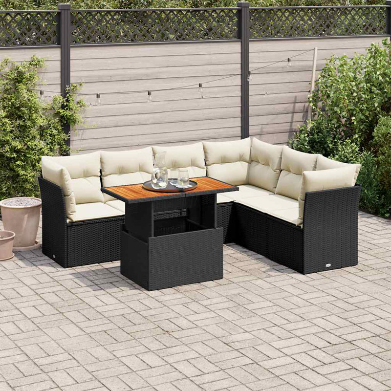 Vidaxl Garden Sofa Set Black