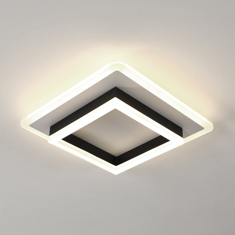 Darnzell 30cm Square LED Flush Mount Ceiling Light, 4000K
