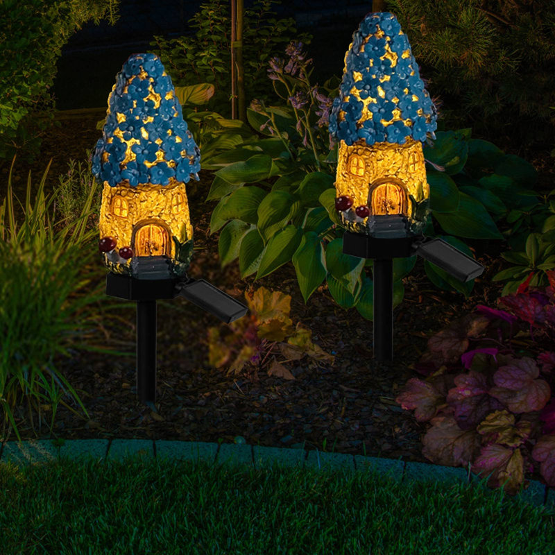Veilleuse Lampe de sol en résine solaire pour l'extérieur, B