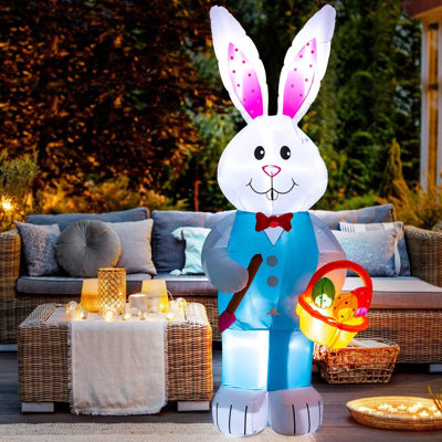 8FT Easter Inflatable Basket Eggs And Bunny- Cute Fun Holiday Blow Up Party Decorations For Indoor Outdoor Yard Lawn Garden Photo Prop With LED Lights -  The Holiday AisleÂ®, 77F0C891429B454E80D0B5D2ADC4E04E