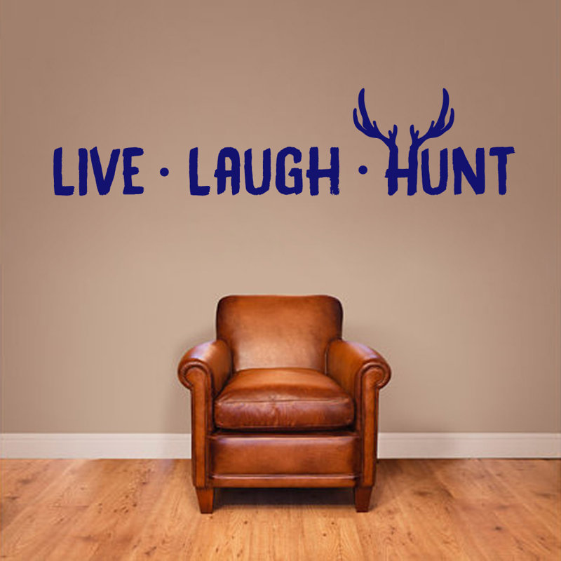 Décalcomanie murale chasse de rire live, Bleu marine