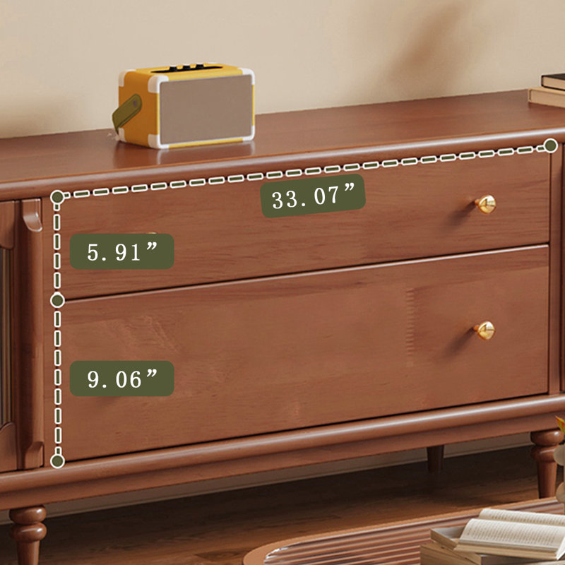 Meuble télé en bois manufacturé brun, Brun