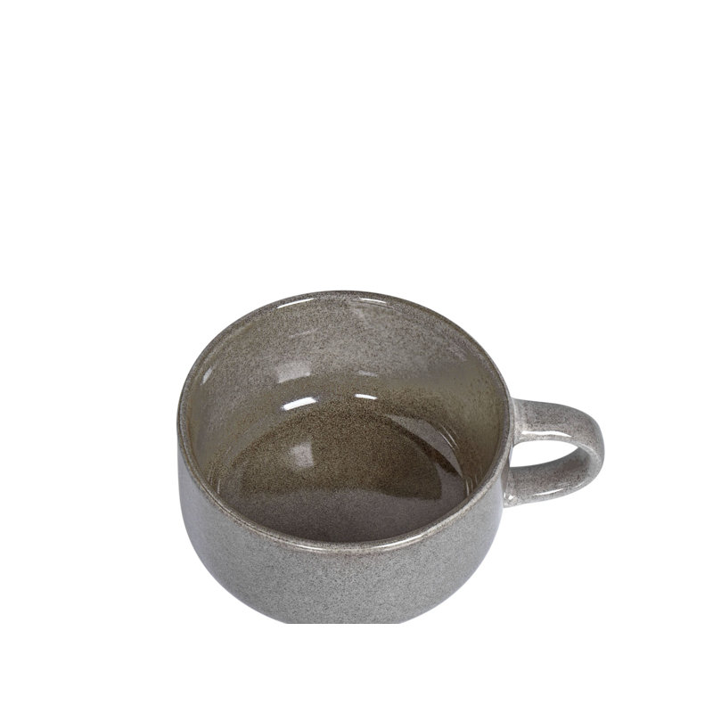 COSTMARY Handmade Stoneware Teacup and Saucer