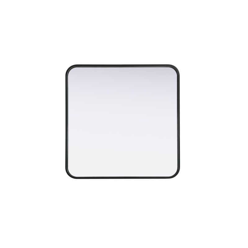 Erath Contour Metal Mirror, 24" x 24", Black
