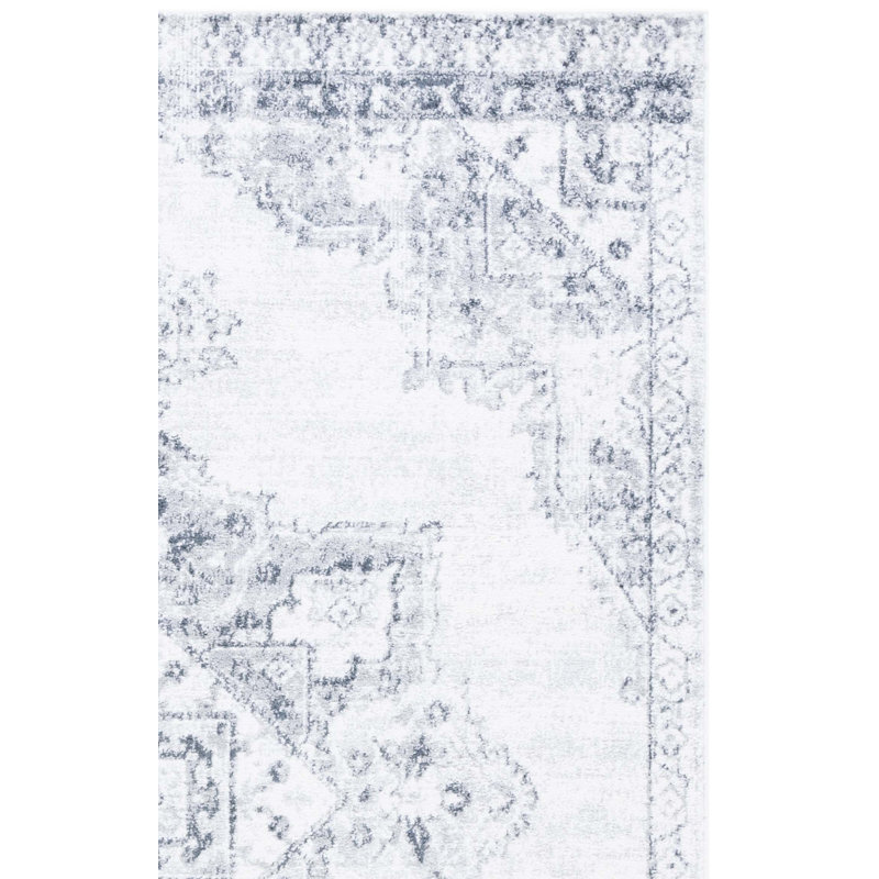 Tapis ivoire / gris Lowrey, Rectangle 8 pi x 10 pi