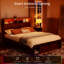 Lit double Farmhouse avec tête de lit à rangement-706670309-706670235