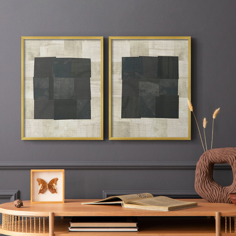 «Floating Block I», reproduction encadrée de qualité supérieure - prête à être accrochée - aucun clou requis - aucun clou requis