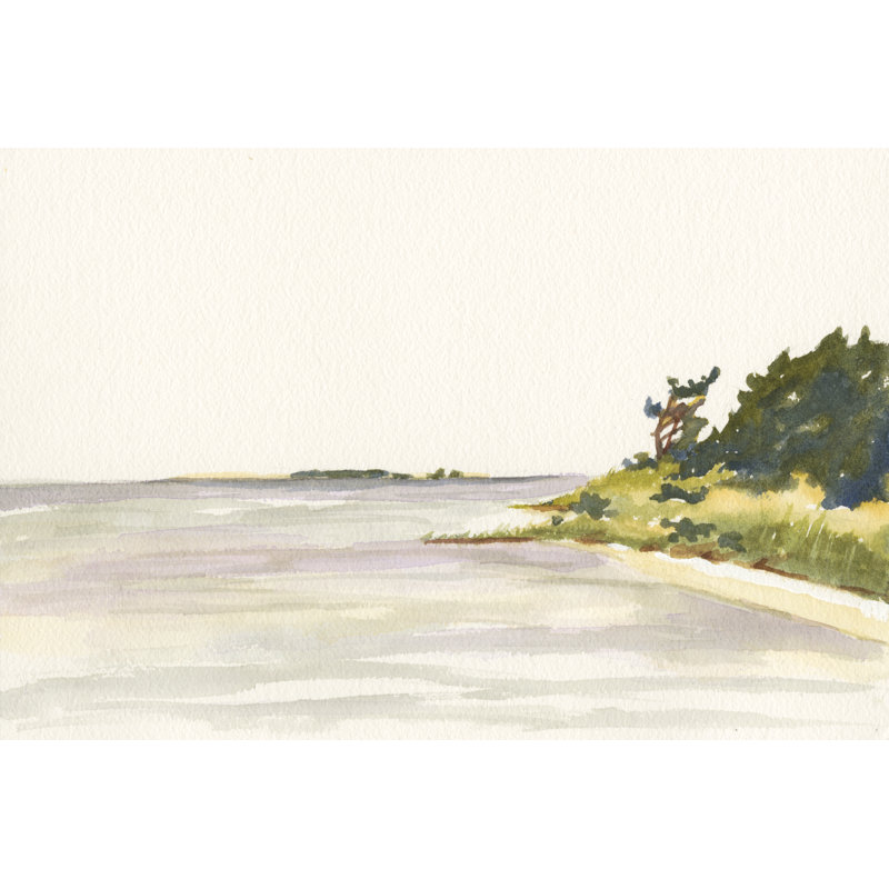 Solitairy Coastline I by Dianne Miller - Painting Print, Wrapped Canvas, 30cm H x 46cm W