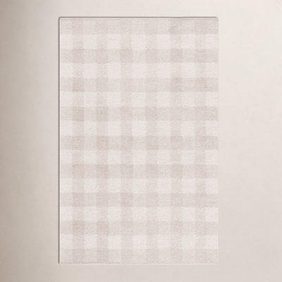 Hand-Tufted Wool Checkered Rug