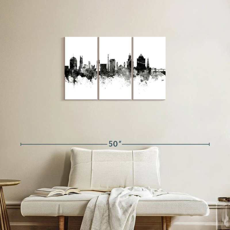 Durham North Carolina Skyline V, 20" H x 33" W