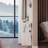Full Body Mirror Cabinet with Round LED Vanity Table Set