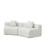 Canapé modulaire courbé en chenille avec 2 coussins-219736930