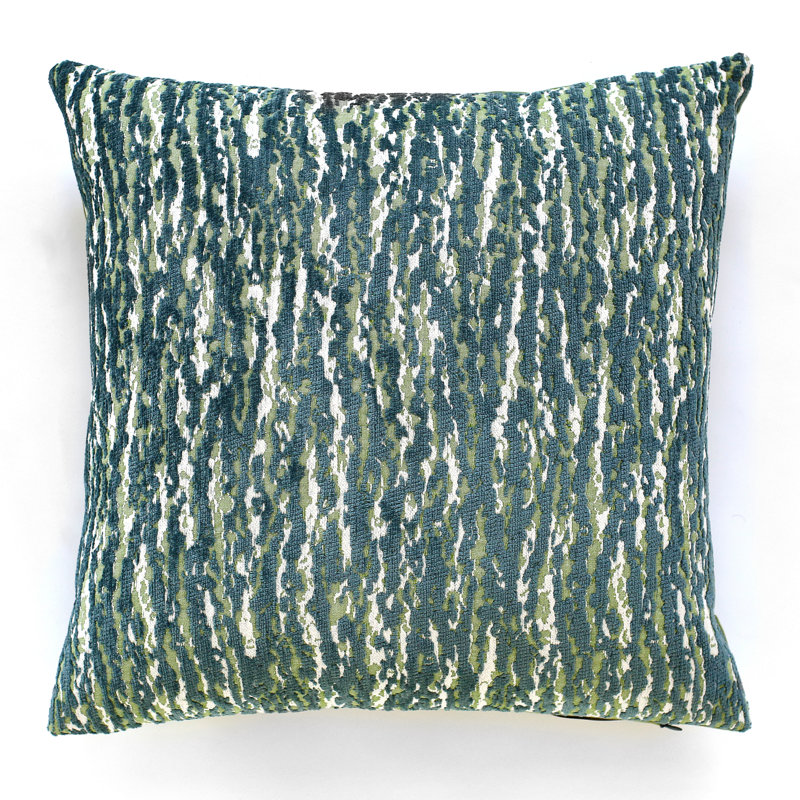 Gibraltar Feathers Abstract Throw Pillow, Gulf