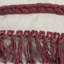 Coussin lombaire tressé à franges en macramé-101178598
