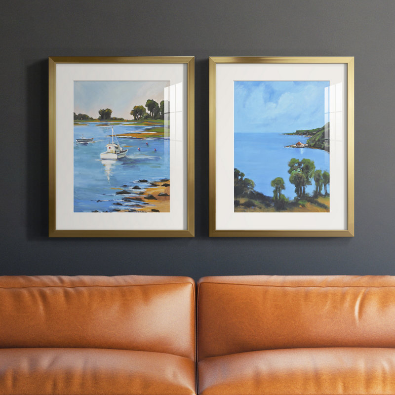 Harbour Side II Harbour Side II - ensemble de 2 encadrements sous verre acrylique mat et grand,