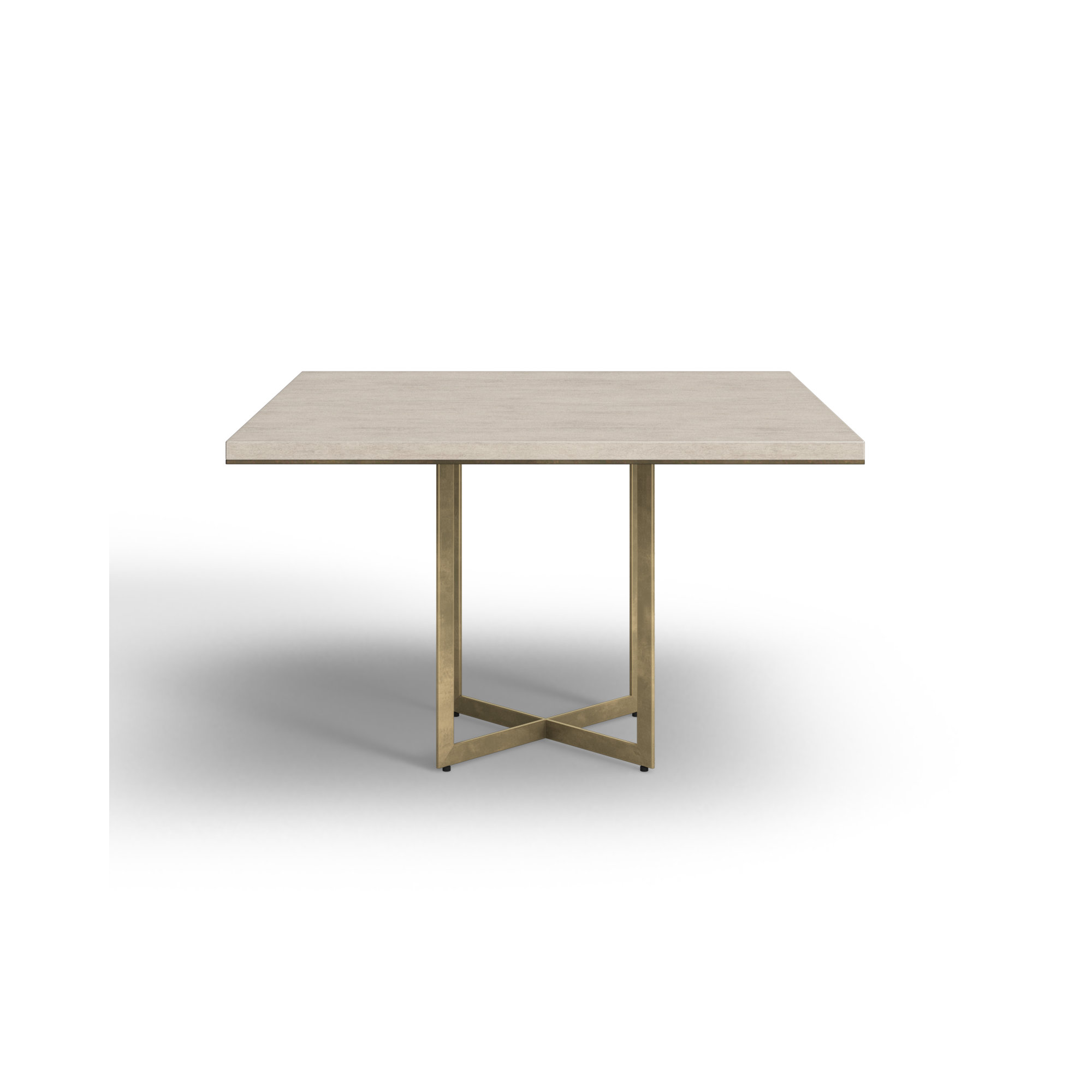 Tulane 48'' Dining Table, Gold, Light Brown