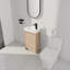 Meuble-lavabo sur pied simple 18 po avec lavabo et meuble-lavabo sur pied en céramique Caisa