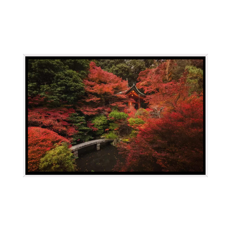 Autumn in Japan XII 1 Piece Wall Art on Canvas, 152.5 cm H x 101.5 cm W, White Framed