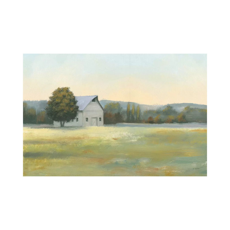 "Morning Meadows II" par James Wiens - reproduction d'art sur toile tendue, H 26 po x l 40 po x 1,5 po