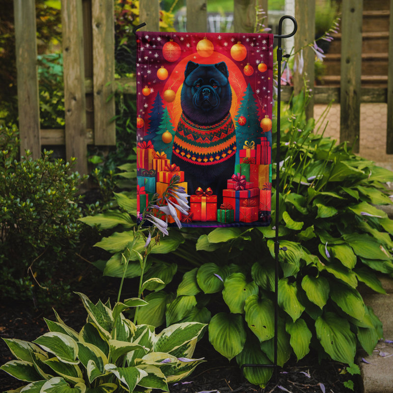 Drapeau de jardin en polyester double face H 15,5 po x l 11,25 po
