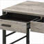 Bureaux, chêne moderne patiné clair & amp; Bureau d'écriture noir avec 2 tiroirs, 2 ports USB + 1 prise | Bois et métal
