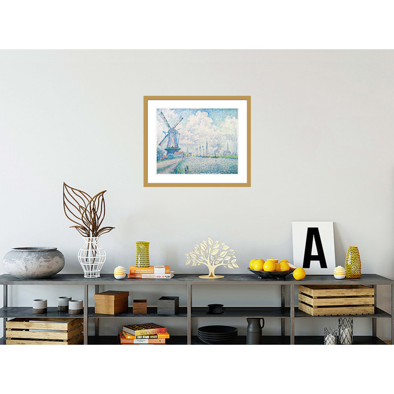 «Canal of Overschie» par Paul Signac - Estampe numérique, H 20,88 po x l 29,5 po