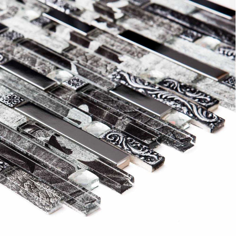 Victory 12" x 12" Glass Brick Joint Mosaic Wall Tile