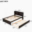 Lit avec lit gigogne et bibliothèque, lit plateforme, structure en bois-1084429867-1080555336