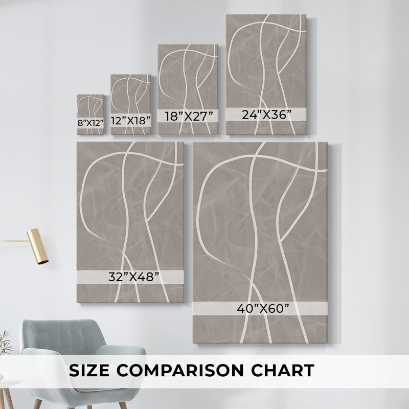 Série ABSTRACT DLxxxi - Toile tendue avec châssis de qualité supérieure - Prêt à être accroché, H 48 po x l 32 po