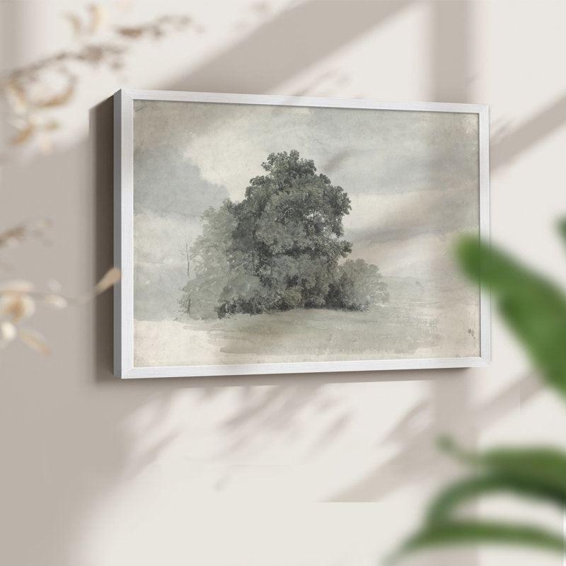 Paysages rétro-CDLI - reproduction encadrée, H 22 po x l 28 po, Blanc