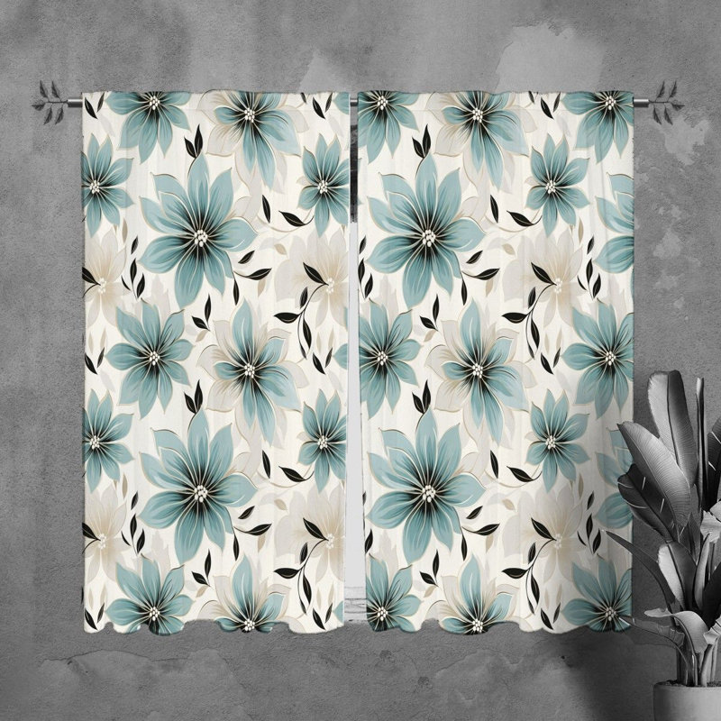 Paire de rideaux obscurcissant en polyester Rhylin, L 20 po x L 61 po