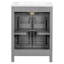 Meuble-lavabo moderne de 48 pouces avec lavabo en céramique, portes à fermeture en douceur, tiroir rabattable, tablettes de porte à double couche, solution de rangement élégante