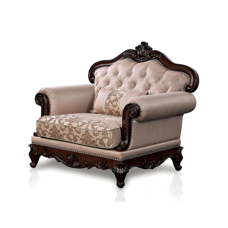 Chaise traditionnelle l 49 po, cerisier foncé / brun clair