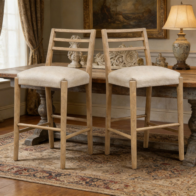 Bar Stool With Ladder Back