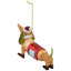 Dachshund Dog With Santa Hat Glass Christmas Ornament - 5.75"