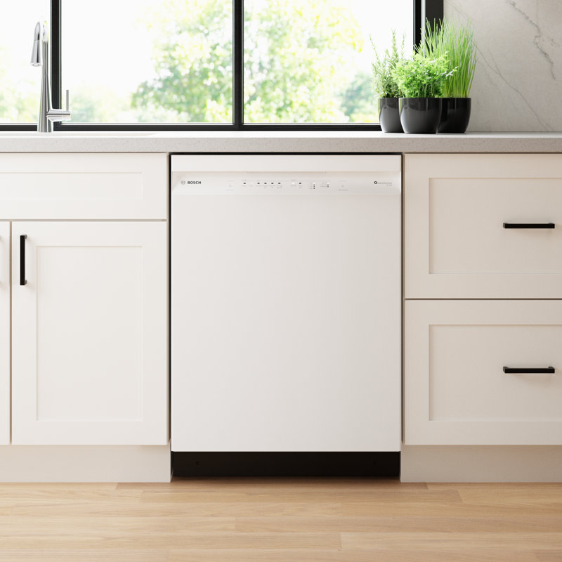 24" Recessed Handle 300 Series Dishwasher, White