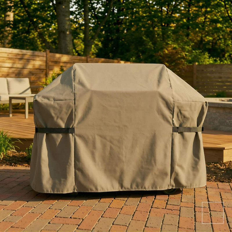 Couvercle de gril imperméable robuste avec évents, poignées et pochette à fermeture à glissière, H 44 po x l 58 po x P 24 po