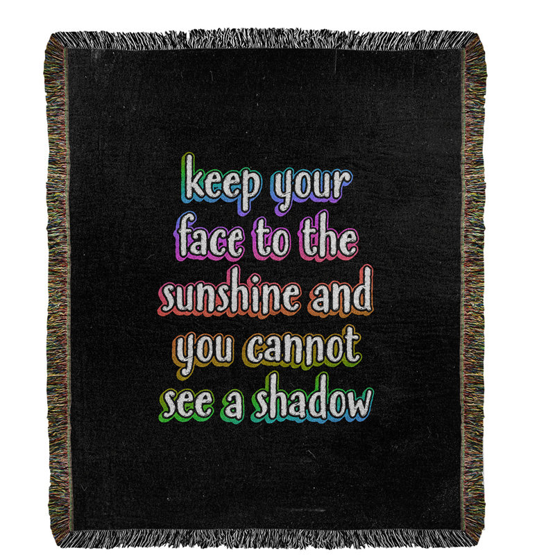 Hand Woven Throw Blanket, 52" L x 37" W, Rainbow