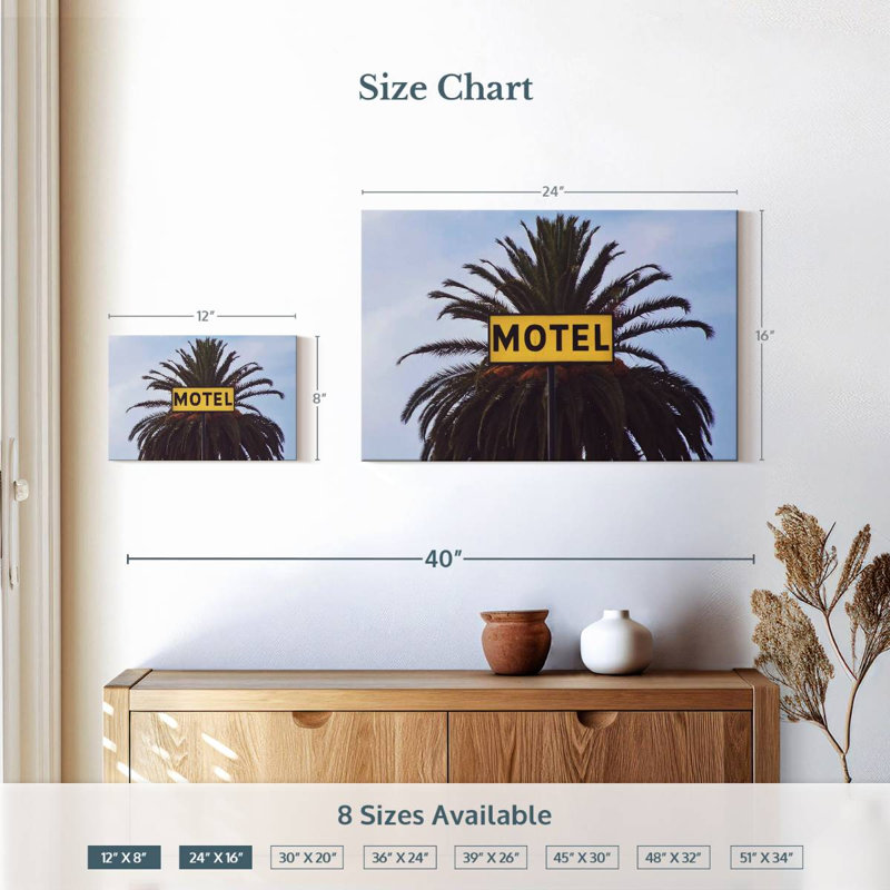 Motif tropical rétro, H 16 po x l 24 po
