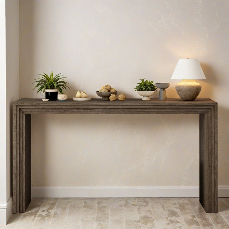 Console 59,22 "moderne et contemporaine, canapé d'entrée pour salon de couloir, Naturel