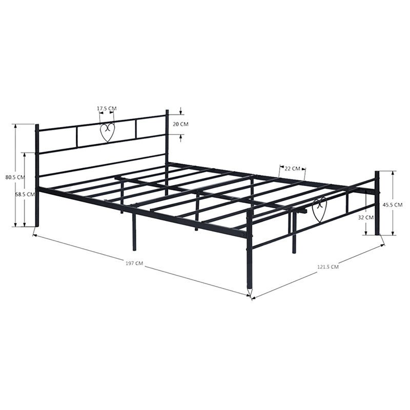 Binger Small Double Platform Bed, Small Double (4')