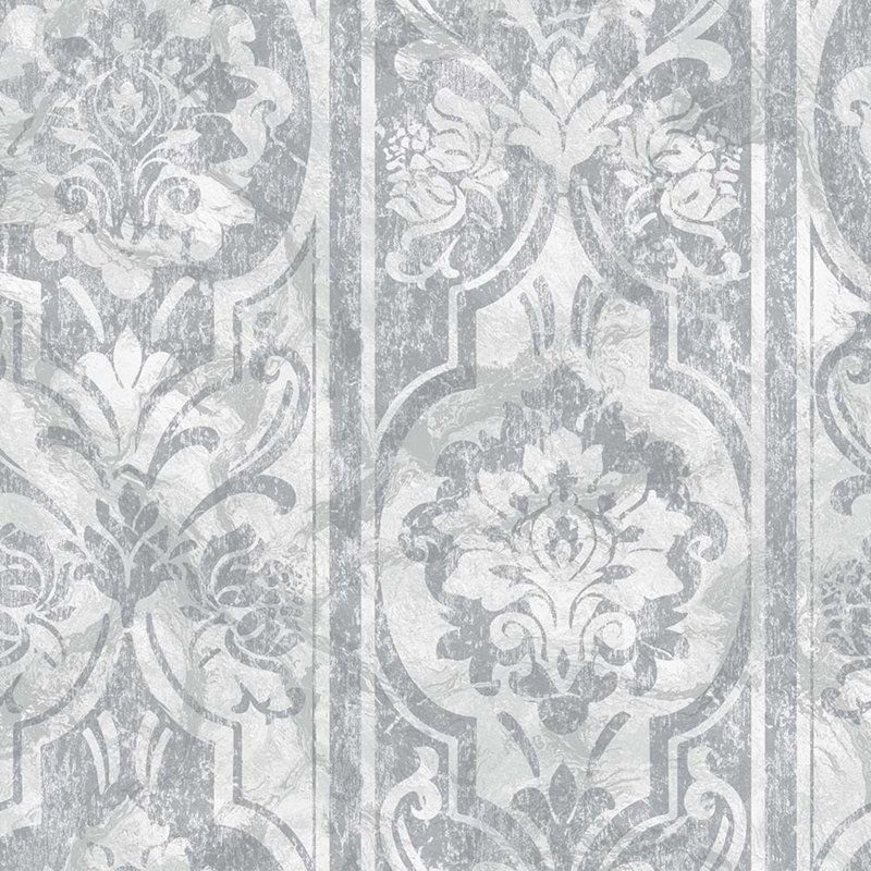 Rouleau de fleurs Shamaila, Gris